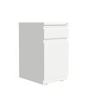 Hirsh 20 in. Deep Mobile File Cabinet 2 Drawer with XL Backpack Drawer, Letter Width, White 25033